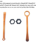 Off Road Motorcycle Tire Tool Kit With Hex Wrench Heads 10mm 13mm 22mm 27mm 32mm Tire Change Levers Aluminum CNC 7075