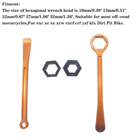 Off Road Motorcycle Tire Tool Kit With Hex Wrench Heads 10mm 13mm 22mm 27mm 32mm Tire Change Levers Aluminum CNC 7075