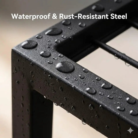 Close-up of waterproof and rust-resistant steel frame of Heavy Duty Power Tool Organizer Wall Mount Rack With 300 LB Capacity