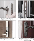 Battle Tested Door Lock Hole Opener Kit And Precision Mortising Jig For Wooden Doors Hardware Installation, showcasing smart lock changes.