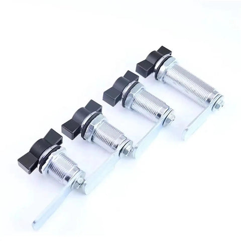 Four Zinc Alloy Quarter Turn Wing Mailbox And Cabinet Locks with Rustproof Diecast Construction Chrome Plated Steel Finish