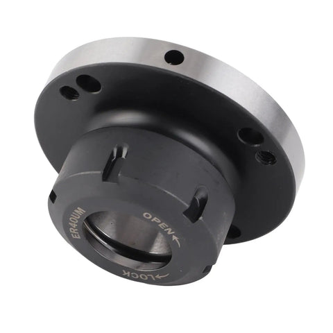 40 Collet 100mm Lathe Chuck Accessory For Milling Machines Heavy Duty Replacement Part In 40CR Steel With 16 Degree Concentricity Backplate