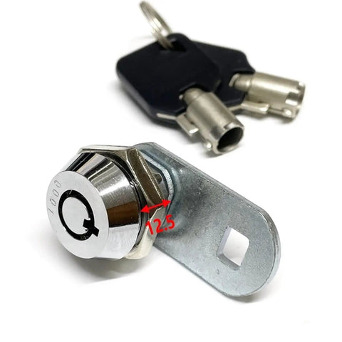 Same Key Tubular Cam Lock For Mailbox, Furniture, And Drawer Doors, Swivel Tongue Lock 1001XS F with keys, steel construction.