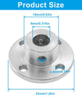 Rigid 8mm Flange Coupling Connector Set for DIY RC Model Motors and Shaft Axis size diagram