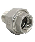 Close-up of Stainless Steel 304 BSPT Pipe Fittings Set Heavy Duty All In One 5 Piece Male To Female Threaded Union