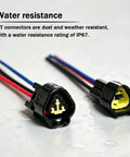 Built Tough Heavy Duty Waterproof Auto Connectors 5 Pack 3 Pin with water resistance rating IP67 for trucks and SUVs.
