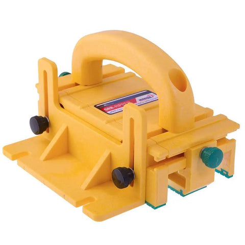 Premium Adjustable 3D Woodworking Push Block featuring grippy non slip pads and detachable leg for safe table saw use.