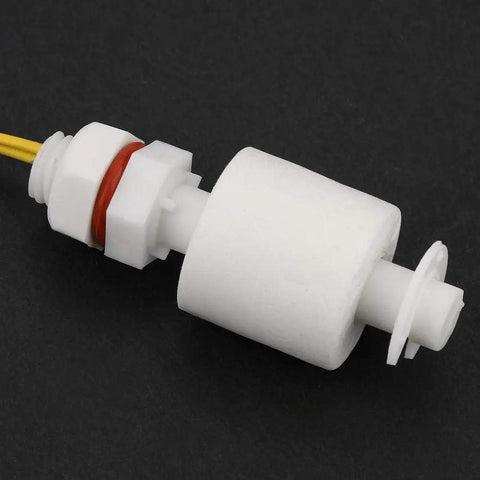 Float Switch Liquid Controller For Aquarium Pumps, Vertical Water Level Sensor With Sturdy Plastic Construction, -10 To 80 C Temperature Range, High Sensitivity Magnetic Float, Leak Proof, Plug And Play Install, No Fuss Setup, Real Time Level Control, white plastic sensor