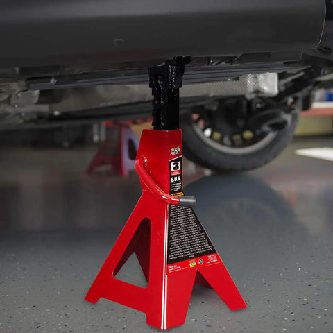 Rugged Steel Jack Stands Pair Offering 3 Ton 6000 Pounds Capacity Ideal For Garage Auto Repair And Vehicle Maintenance Extended Lift Range Provides Rock Solid Support For Your Daily Driver No Sweat Setups