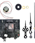 DIY Quartz Clock Movement Kit With Hands Silent Swing Mechanism Replacement Parts For Wall Clocks Style D Black Long Shaft 15mm