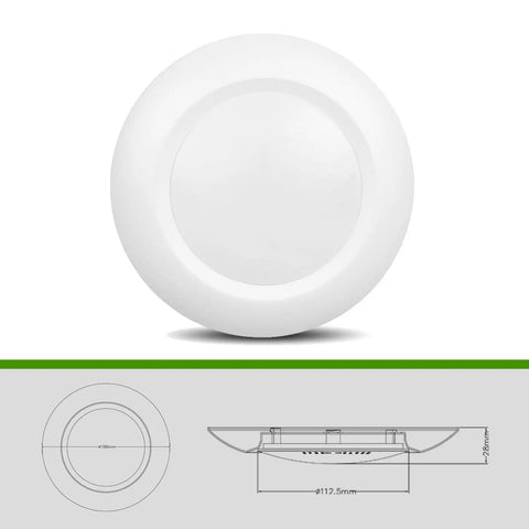 20 Pack 6 Inch LED Low Profile Disk Lights Recessed or Surface Mount Round Ceiling Fixtures 15W Over 900 Lumens 3000K Warm White CRI80