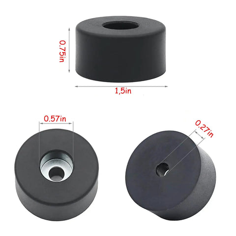 8 Piece Air Compressor Isolator Rubber Feet Foot Mounts For Anti Vibration, compatible with specific generator models, dimensions shown