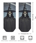 Death Scythe Ankle Socks With Moisture Wicking Tech featuring a skeleton in a cloak design, dimensions 20cm by 9.5cm, set of 5 pairs