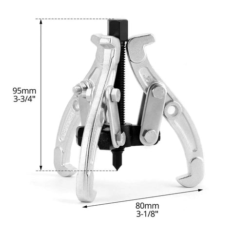 3D view of Beefy 3 Inch Gear Puller with 3 Reversible Jaws, Drop Forged Cr-V Steel, Heat Treated, 3 Ton Capacity