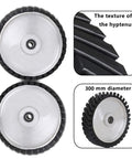Top Grade 12X2 Inch Serrated Rubber Contact Wheel Featuring 7R8 Bearing Hub For Belt Grinders And Woodworking Polishers with textured surface.