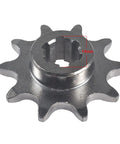 Ten Tooth 415 Chain Wheel Sprocket 10T for 47cc 49cc motorized bicycle, durable aluminum, bolt-on gear for 415 chain.