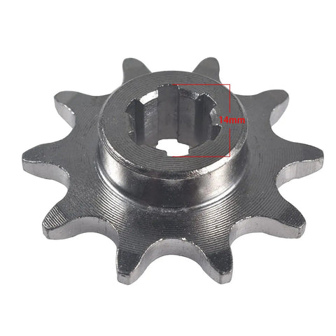 Ten Tooth 415 Chain Wheel Sprocket 10T for 47cc 49cc motorized bicycle, durable aluminum, bolt-on gear for 415 chain.