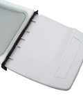 Top Mounted Clothes Dryer Lint Screen Replacement For Most Dryers With Top Slot 7 Inch Handle Twenty Four And A Half Inch Length Includes WP8572270 AP6013413 PS11746639 Heavy Duty Filter, showing white handle and mesh screen close-up