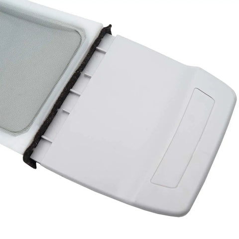 Top Mounted Clothes Dryer Lint Screen Replacement For Most Dryers With Top Slot 7 Inch Handle Twenty Four And A Half Inch Length Includes WP8572270 AP6013413 PS11746639 Heavy Duty Filter, showing white handle and mesh screen close-up