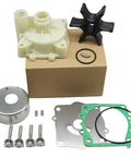 Water Pump Impeller Kit With Housing For Yamaha Outboard 4 Stroke 50 75 90 115 HP Motors Replacement Sierra 18-3523-1 18-3442 Mallory 9-48611 Package including housing, impeller, gasket, O-ring, bolts on display.