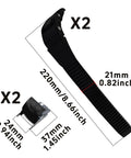 2 Pack Adjustable Inline Skate Strap Replacement With Screws And Nuts Energy Straps For Roller Skates Universal Fit Black Buckles