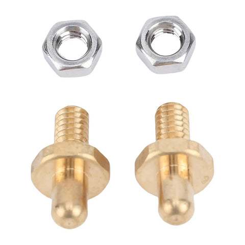Stainless Steel Hinge Pin Replacement Kit For Summit Spirit Grills, 2 gold pins with silver nuts, adjustable door hardware