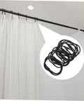 12 Pack Oval Shower Curtain Hook Rings Rust Resistant Decorative Hooks For Bathroom Easy Glide No Fuss Shower Curtain Hanging Rings For Standard Rods Heavy Duty Waterproof And Durable