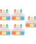 Five 3 In 6 Out Quick Wiring Splice Cable Connector 41A 450V with Red Copper Contacts PA Fire Retardant Housing