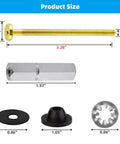 Rock Solid Universal Toilet Seat Bolt Kit Includes Four Heavy Duty Brass Fasteners With Corrosion Resistant Metal Nuts And Flanged Washers Plus Soft Rubber Gaskets For No More Drip Drama And Foolproof Swap Out product size detail image.