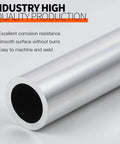 Close-up of 6061 Aluminum Tubing 1-1/2 Inch Outer Diameter 1-1/4 Inch Inner Diameter 13 Inch Length Seamless Round Tube 3mm Wall