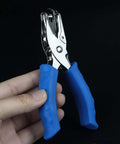 1/4 Inch Single Hole Punch Handheld Paper Punch With Soft Grip Handle, Durable Metal Construction, Easy Grip, Blue