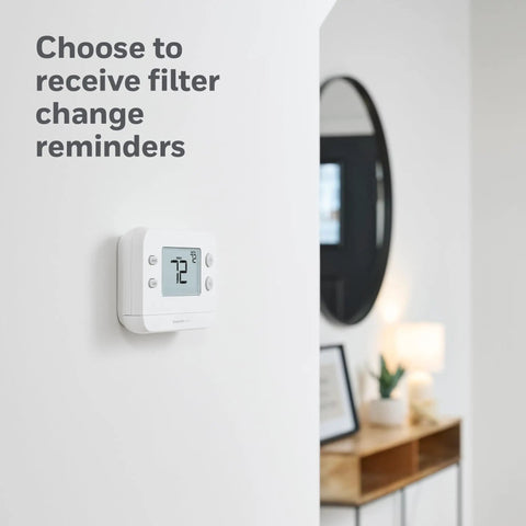 Hassle Free One Stage Wall Thermostat With A Sharp White Shell And Oversized Digital Display For Plug And Play Upgrades That Keep Your Place Cozy Year Round Without Any Tech Headaches