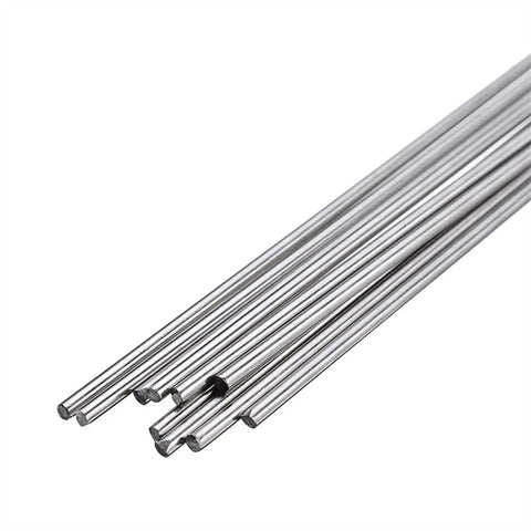 10 Pack 316L Stainless Steel Welding Rods, 1.2mm 1.6mm 2.4mm Optional, 330mm Long Electrodes in silver finish
