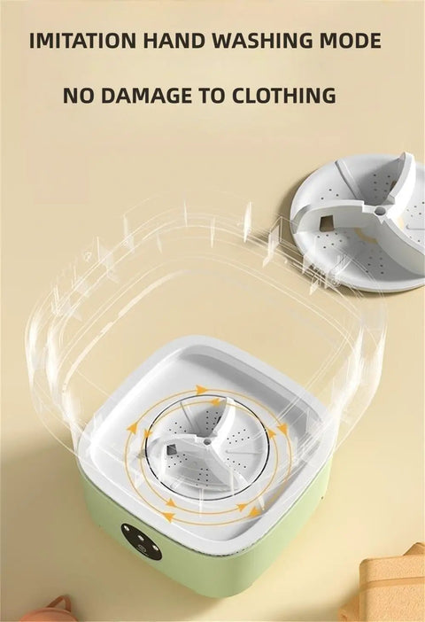 No Drama Portable Washing Machine 20L Capacity Lightweight Mini Washer with imitation hand washing design