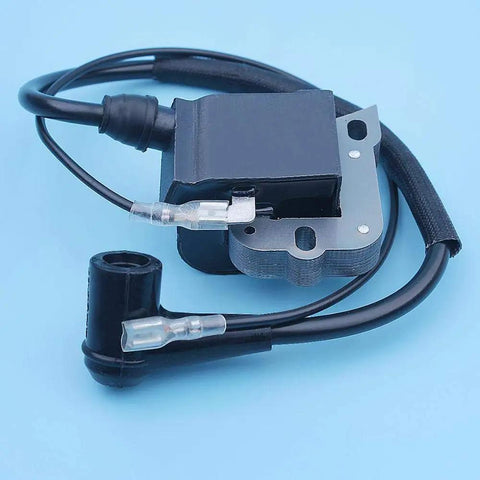 Ignition Coil For Cut Off Saws K650 K700 K850 K950 K1200 K1250 Replacement Spark Coil Epoxy Sealed Against Moisture Dust And Vibration For Beefed Up Spark And Smooth Starts Under Heavy Load on blue background