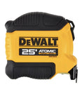 Side view of Atomic 25 Ft Tape Measure With 13 Ft Max Reach Fractional Blade For Quick Measurements 20 Percent More Compact Grip