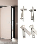 Pivot Hinge 2 Sets Heavy Duty Hidden Door Hinge For Bookcase Cabinets Sleek Center Hung 360 Degree Rotation Shaft close-up view
