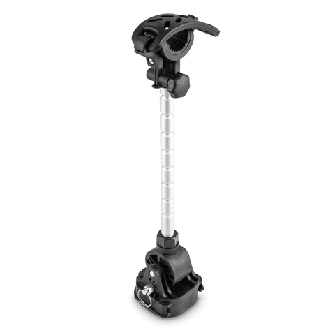 MKA60 Trolling Motor Stabilizer Kit with low-profile base and aluminum shaft for vibration reduction and motor protection.