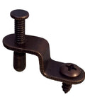 Bronzed Panel Retainer Clips For Glass Cabinet Doors With Thumb Screw Tool Free Adjustment Adjustable Offsets All Metal Construction