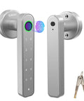 3 In 1 Smart Fingerprint Door Lock With Keypad And Mechanical Key Backup Auto Locks After Five Seconds Reversible Handle