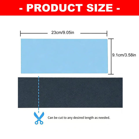 Heavy Duty Sandpaper Sheets For Wood And Metal Projects Super Grippy Silicon Carbide Grip, sizes 23cm x 9.1cm, cuttable for custom use.