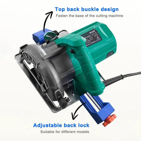 Adjustable Cutting Machine Base Guide And Circular Saw Guide Rail for Precision Wood And Tile Cutting, Pro Grade, Durable Blue.
