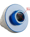 Close-up of Three Step Diamond Hole Saw Set for 20mm 35mm and 55mm Holes Tapered Diamond Drill Bits with 5/8''-11 thread