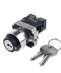 Two Position Maintained Key Switch 1NO Latching Rotary Panel Mount 10A 440V Beefy Built To Last 22mm Key Switch