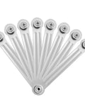 Beefy Bearing Arm Bracket Replacement Kit For Glider Rocker Parts Eight Piece Set, Heavy Duty Rustproof Steel With Galvanized Coating, Weather Resistant Hardware Built To Endure Sun And Humidity, eight steel brackets