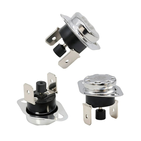 Three Furnace Limit Switch L350 Roll Out Replacement For Rheem 350F Cutout 4710024101 with metal housing displayed