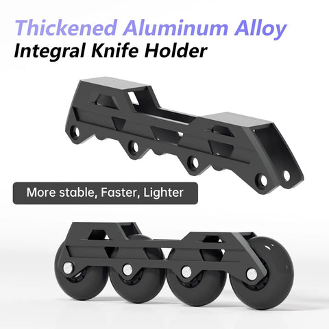 Thickened aluminum alloy frame for Pro Grade High Performance Inline Skates For Adults And Teens Versatile Speed Skating Black