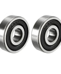 Two Pack 6200-2RS Deep Groove Ball Bearings 10x30x9mm Pre Lubricated For High RPM Chrome Steel P6 ABEC 3 Double Sealed pair