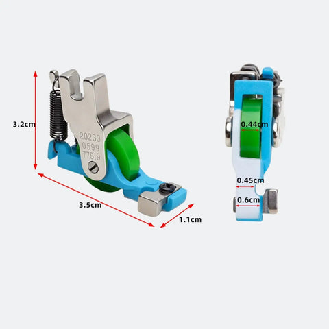 Invisible Zipper Presser Foot With Roller Wheel For Smooth Fabric Feeding And Sewing Seam Guide For Industrial Sewing Machines Tough As Nails Durable Steel Construction Great For Denim Leather And Heavy Duty Projects. steel zipper foot, 3.5cm