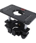 Heavy Duty Router Lift System Smooth Crank Table Insert Plate Aluminum Base with micro crank and steel mounting plate.